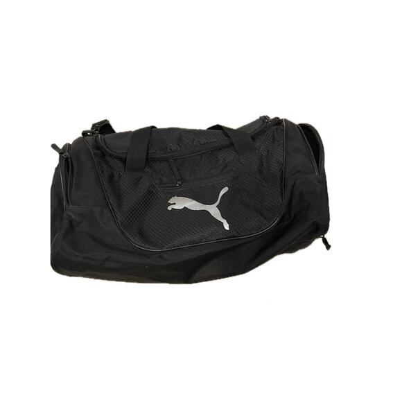 Puma Training Black White Duffel Bag 20"x10"x10" - Picture 1 of 7